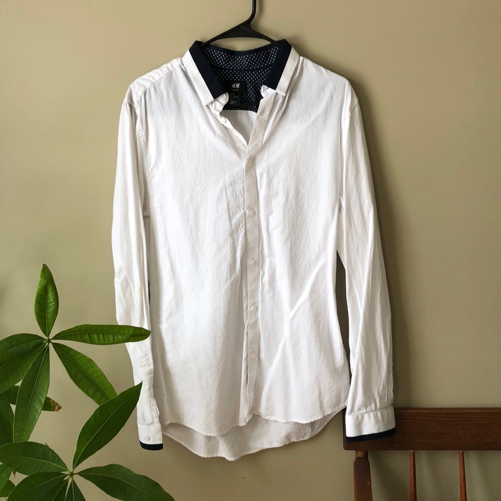H&M Men’s M slim fit cotton dress shirt
